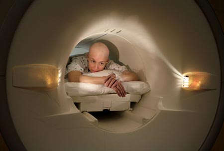 Cancer patient in scanner / Meaninglessness