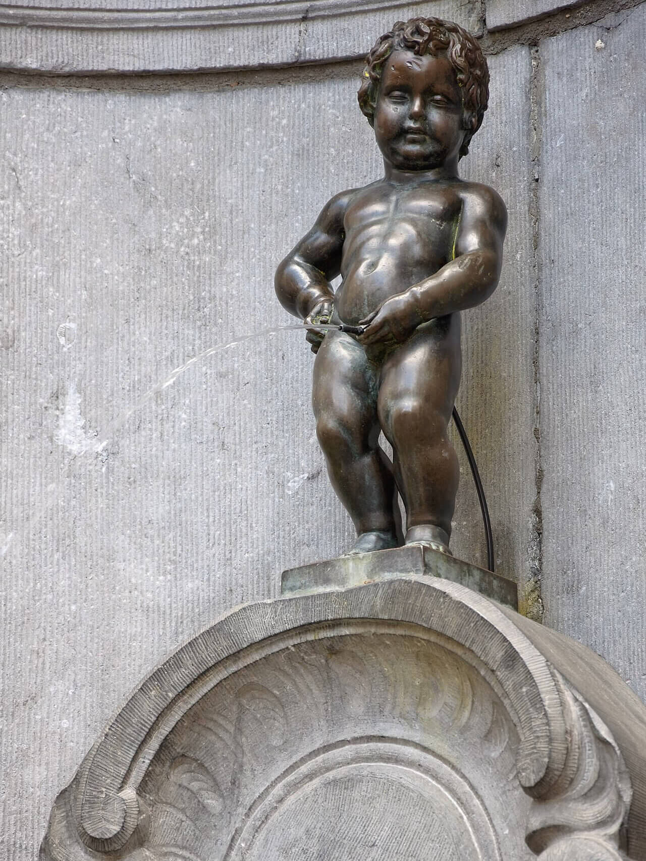 Billede af Manneken Pis statuen i Bruxelles